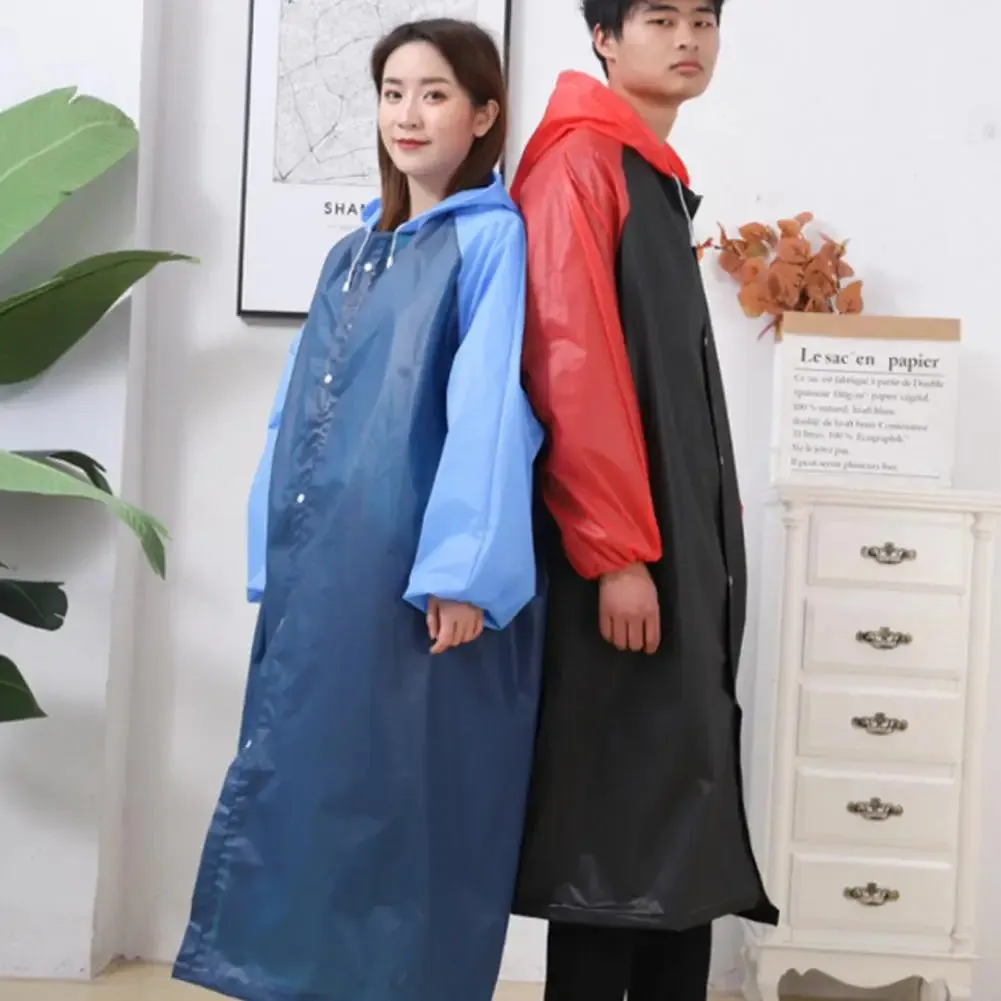 Lightweight Hooded EVA Raincoat - Waterproof Long Raincoat for Travel, Hiking & Outdoor Activities