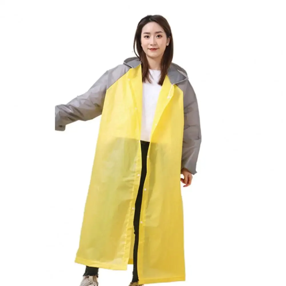 Lightweight Hooded EVA Raincoat - Waterproof Long Raincoat for Travel, Hiking & Outdoor Activities
