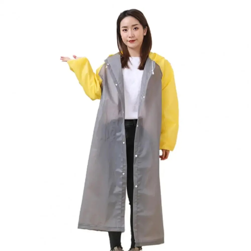 Lightweight Hooded EVA Raincoat - Waterproof Long Raincoat for Travel, Hiking & Outdoor Activities