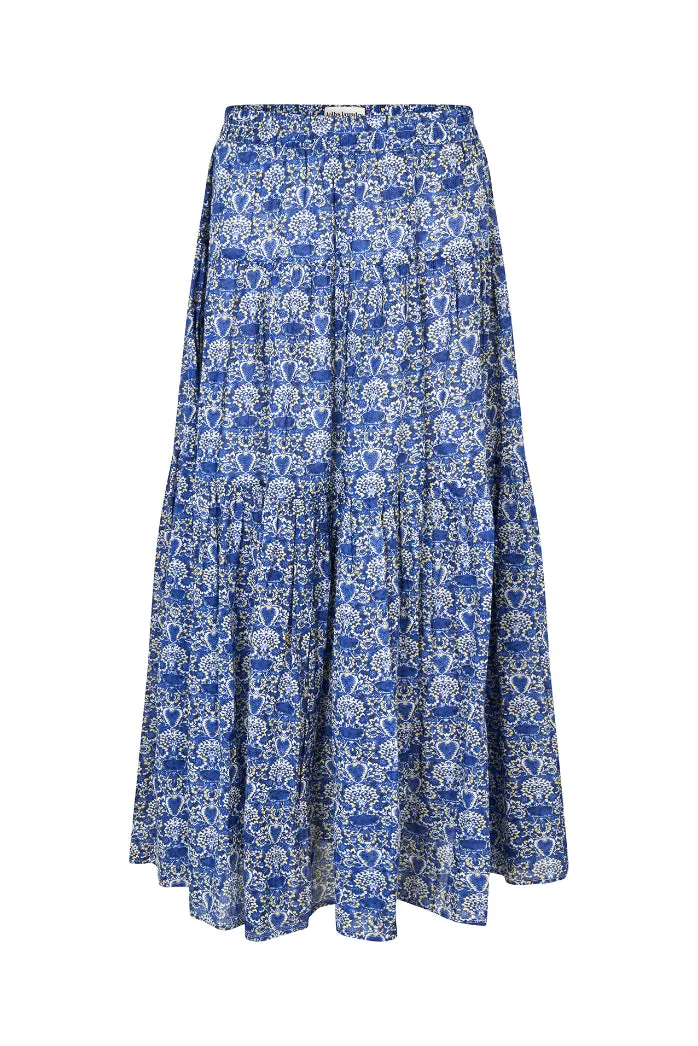 Lollys Laundry Sunset Maxi Skirt - Blue Print