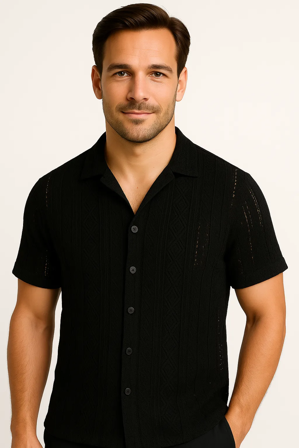 LumiNovi | The Geo Cuban Shirt