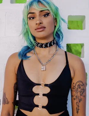 LUNA CROP - JET BLACK