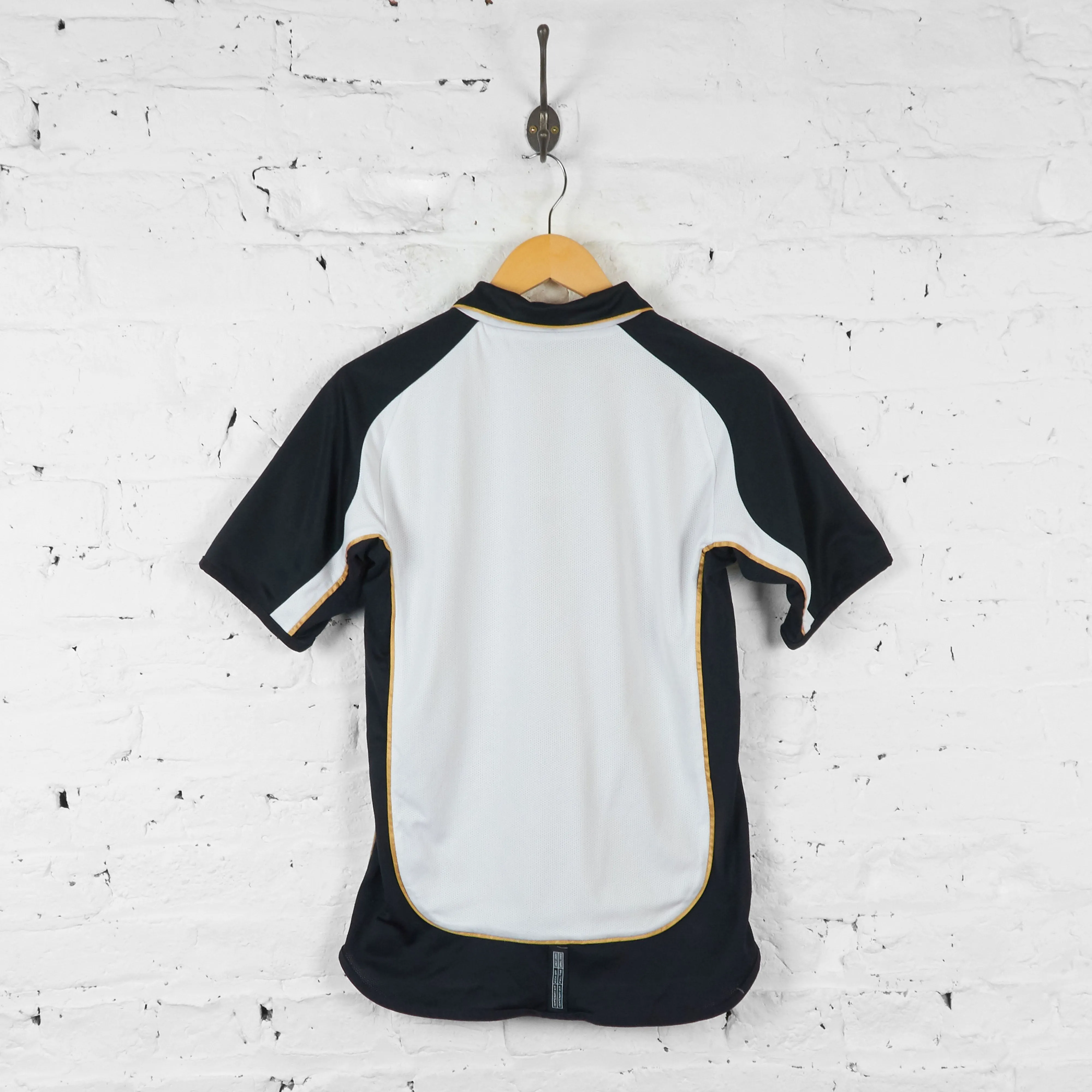 Manchester United 2001 Centenary Away Football Shirt - White/Gold - S