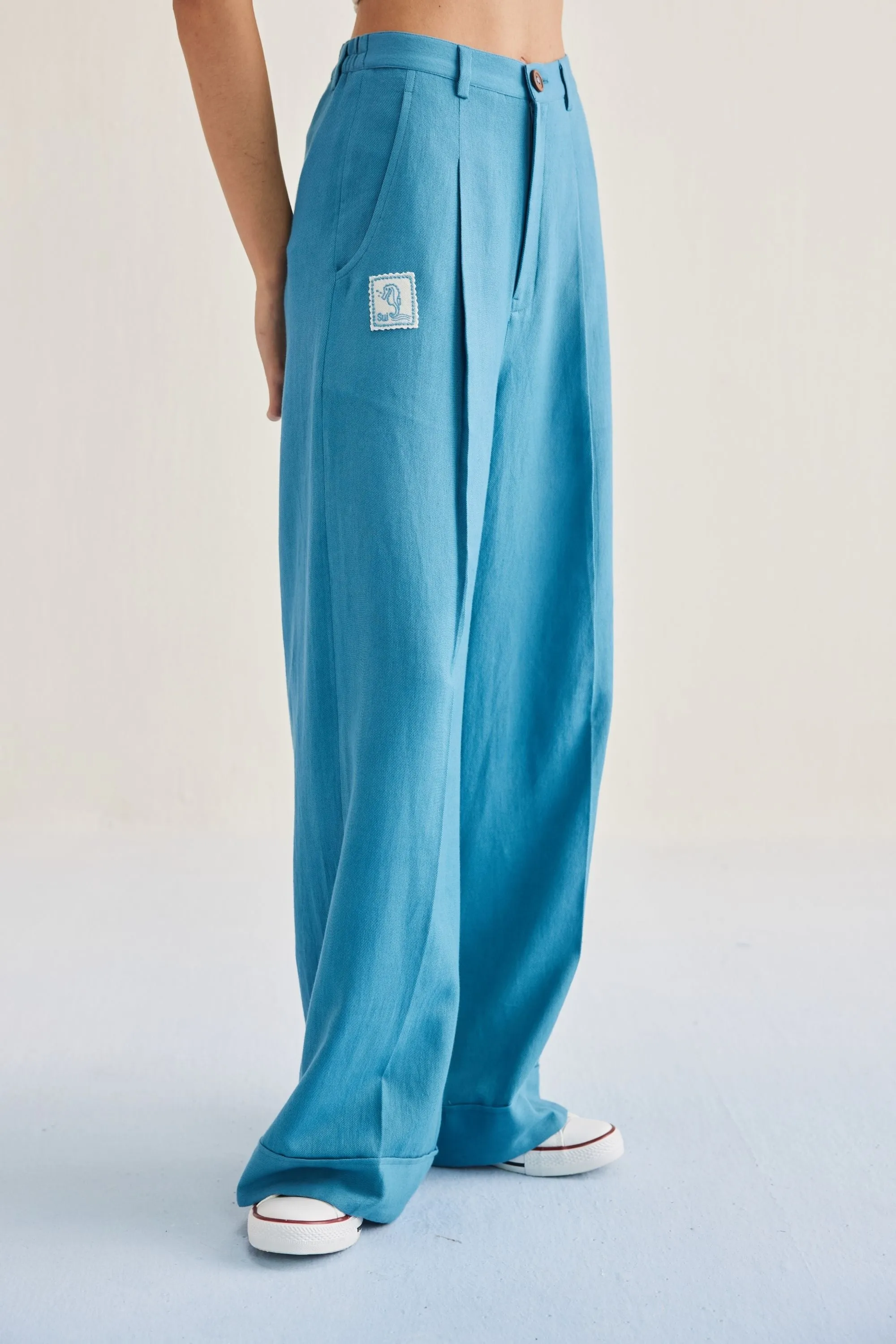 Meet Me By The Sea Handwoven Twill Trousers