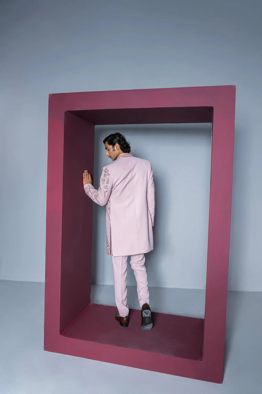 Mehroom Sherwani Set