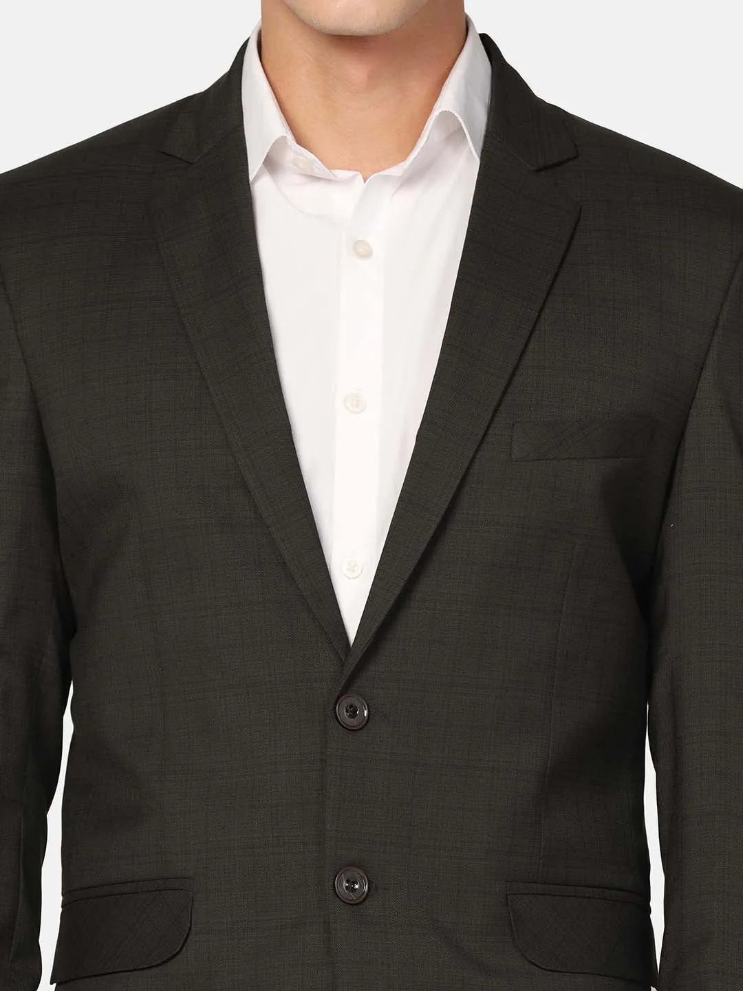 Men Green Check Blazer