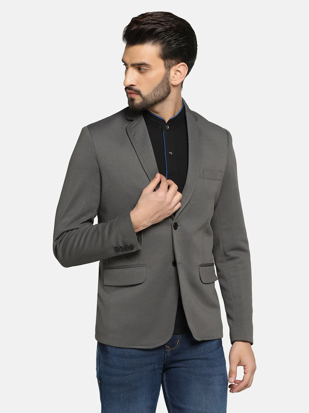Men Grey Blazer