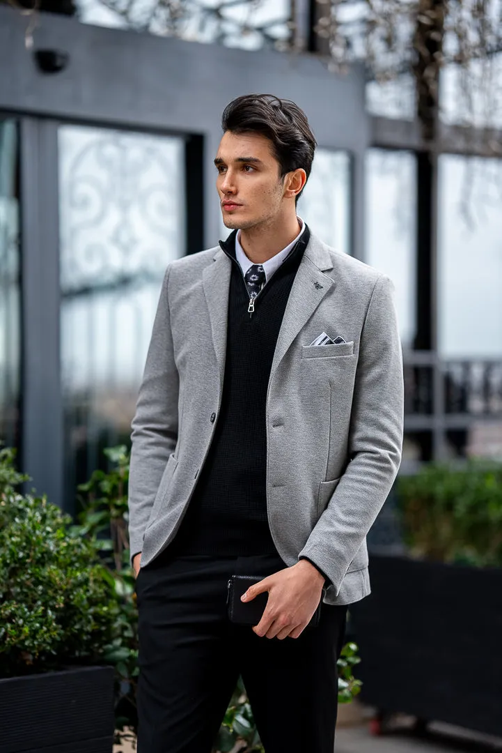 Men's Grey Slim Fit Blazers