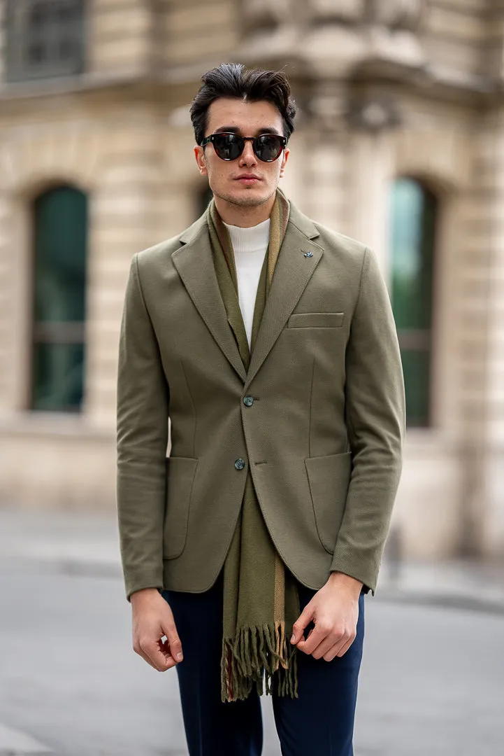 Men's Khaki Slim Fit Blazers