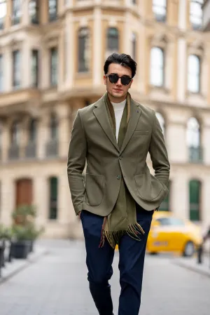 Men's Khaki Slim Fit Blazers
