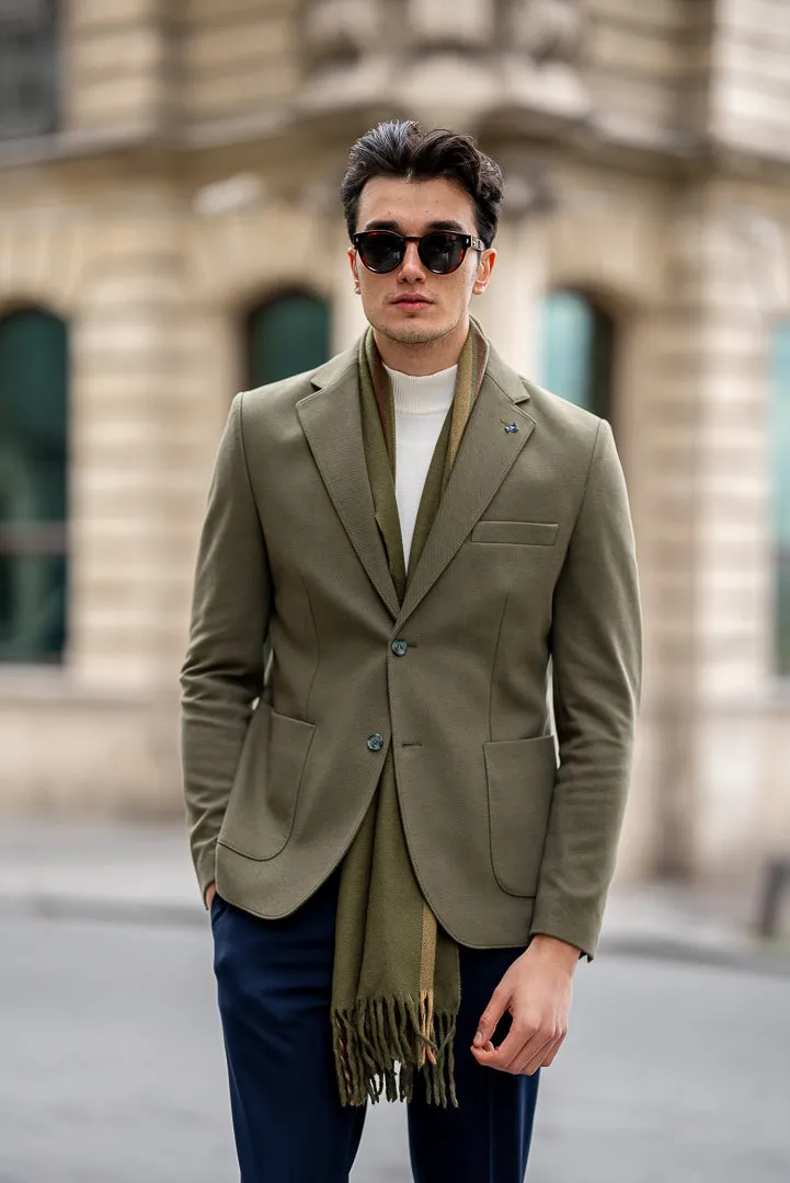 Men's Khaki Slim Fit Blazers