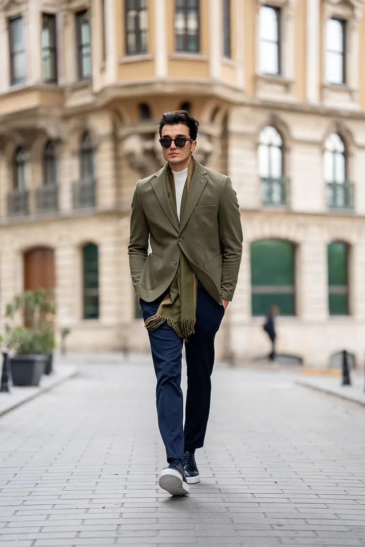 Men's Khaki Slim Fit Blazers