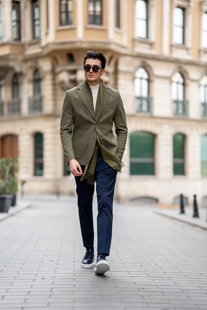 Men's Khaki Slim Fit Blazers
