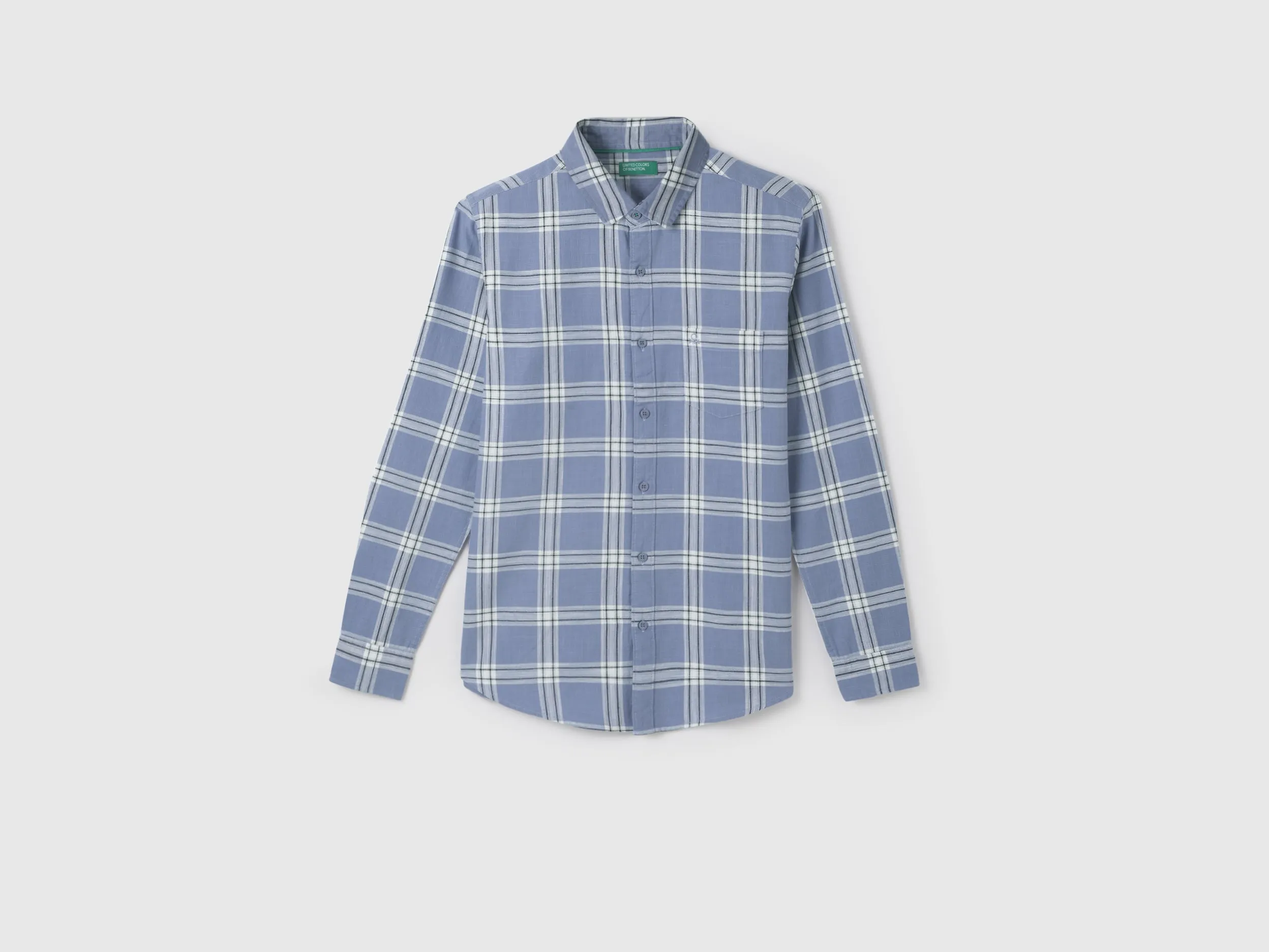Men's Slim Fit Spread Collar Checked Shirts