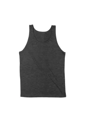Mens Tank T-Shirts Shark Fin Grey Tri-Blend