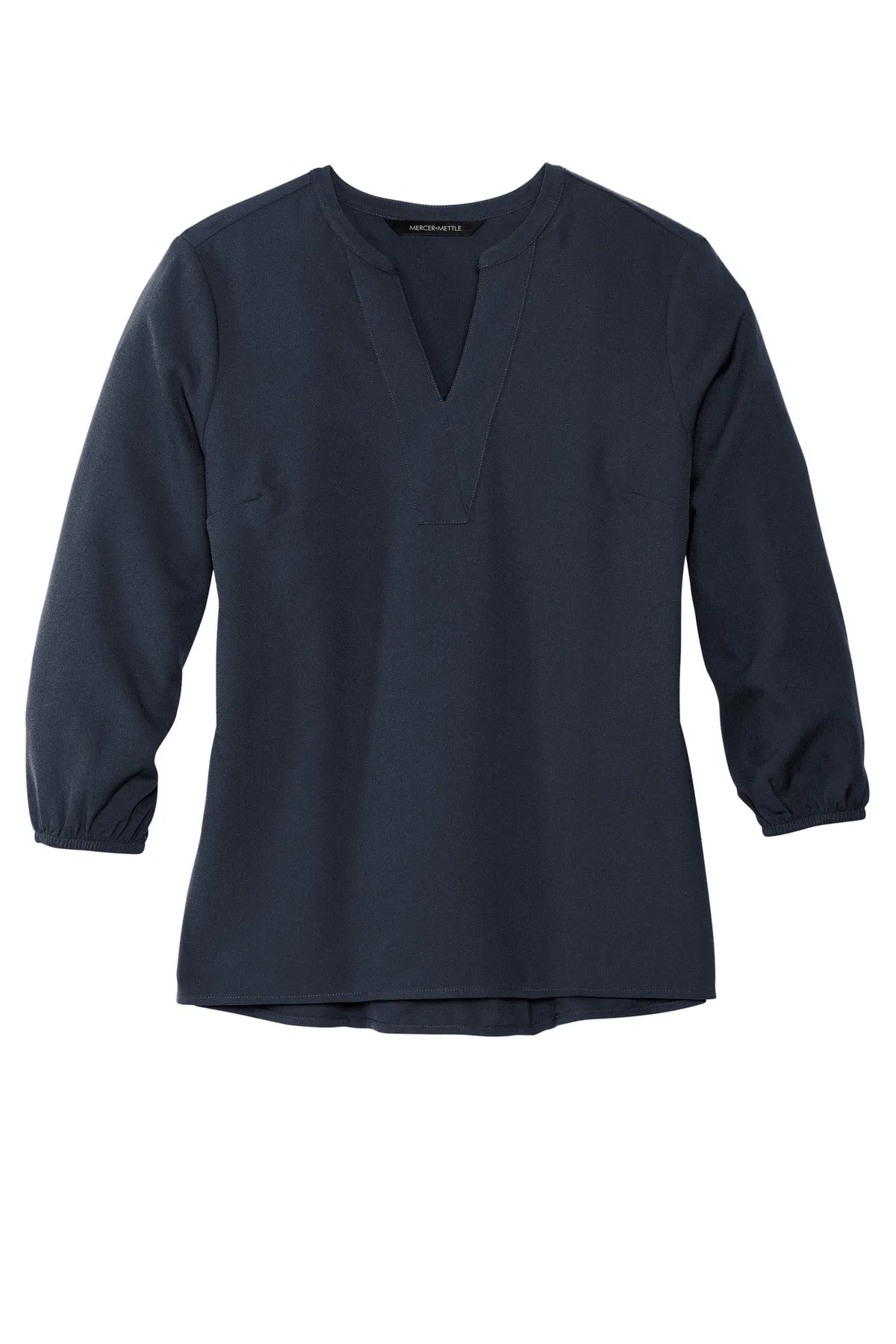 Mercer Mettle Women's Stretch Crepe 3/4-Sleeve Blouse MM2011 Night Navy