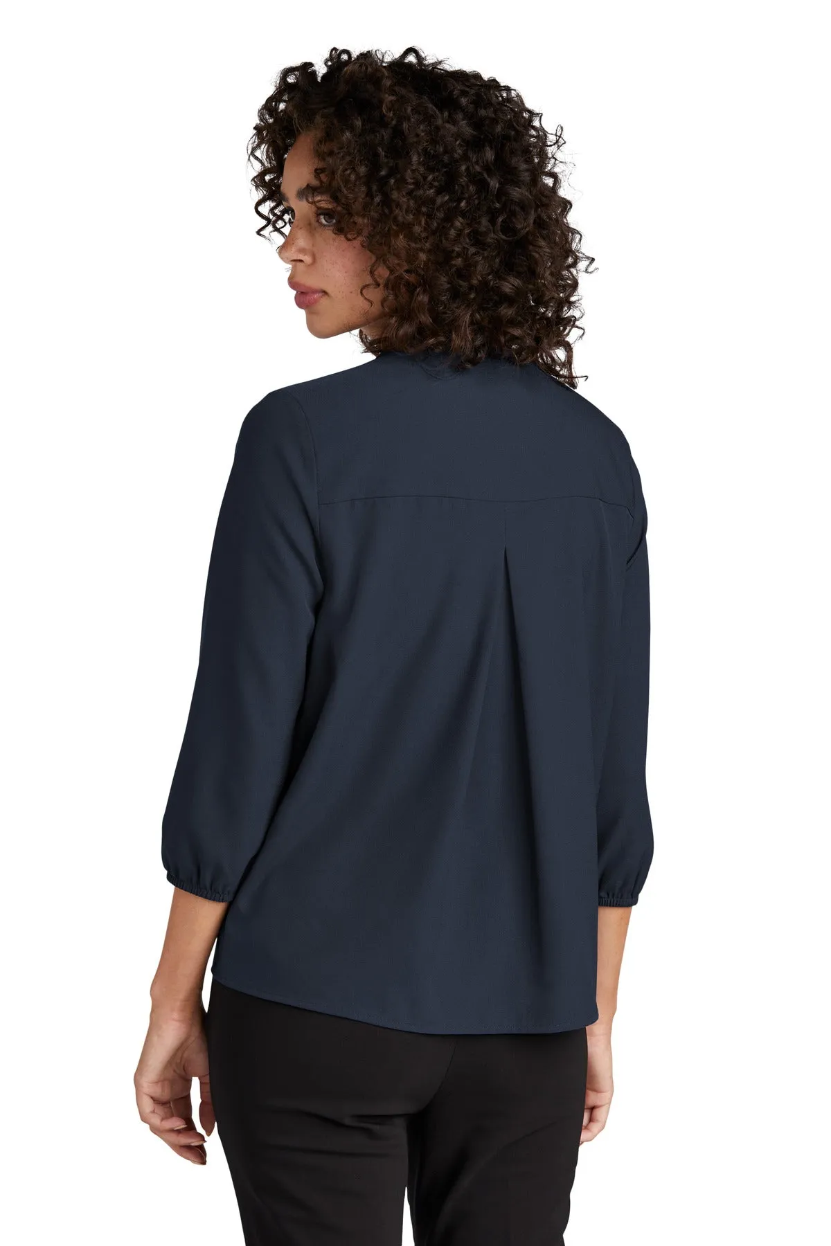 Mercer Mettle Women's Stretch Crepe 3/4-Sleeve Blouse MM2011 Night Navy