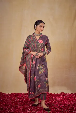 Midnight Black Suit Set with Dupatta