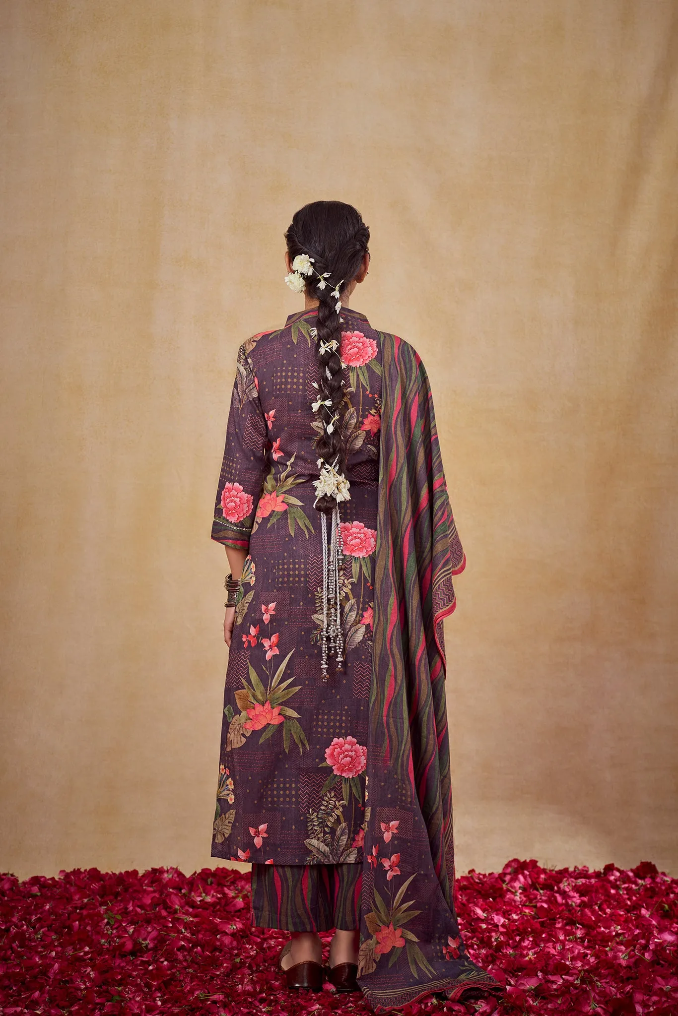 Midnight Black Suit Set with Dupatta