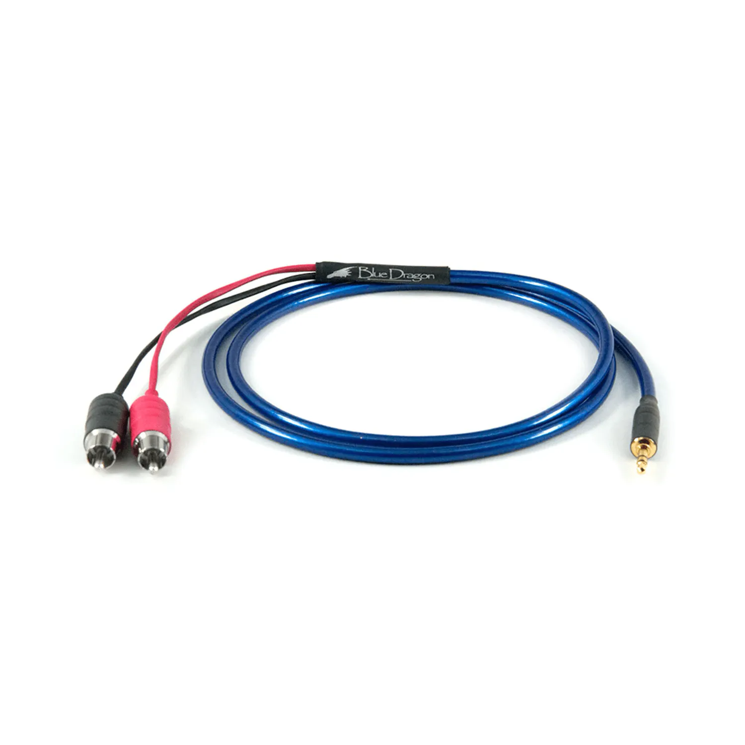 Moon Audio Dragon Cables Blue Dragon Portable Mini to RCA V3 1ft