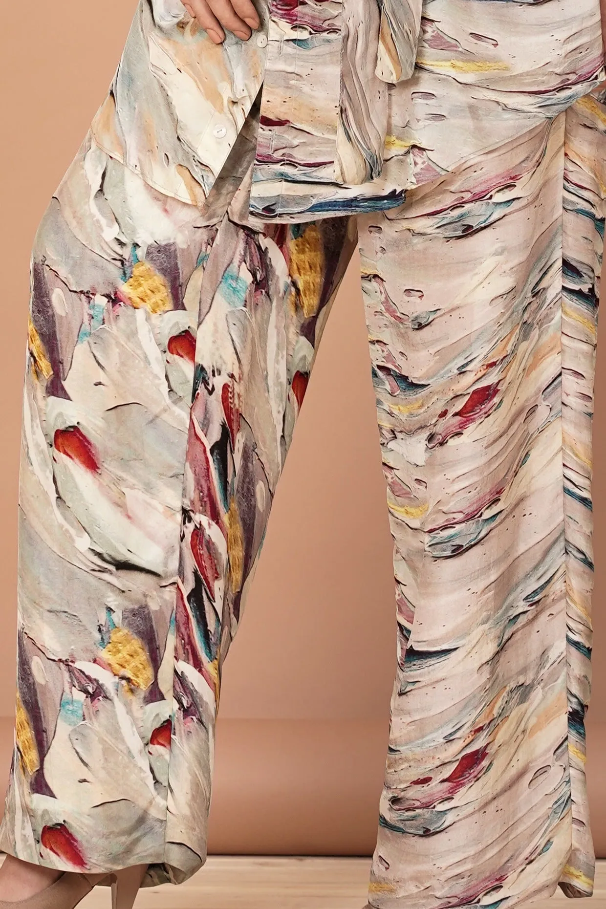 Multi-Coloured Printed Tunic Set