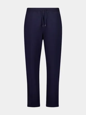 Navy Blue Casual Fit Cotton Pants