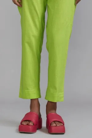 Neon Green Cotton Pants