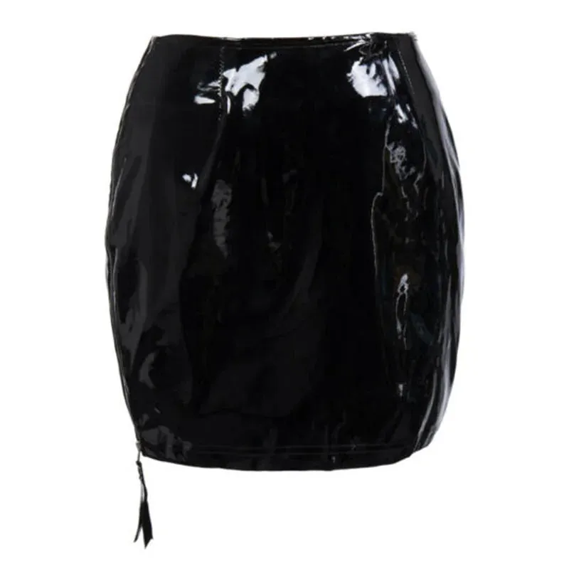Nightclub Rave High Waist Lace-up Skirt