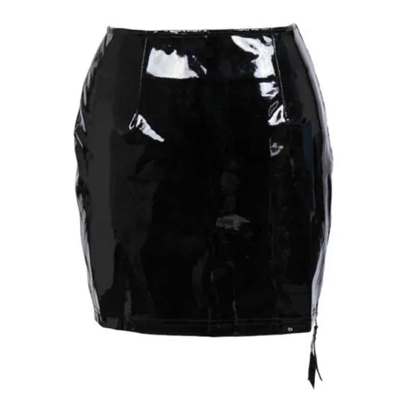 Nightclub Rave High Waist Lace-up Skirt