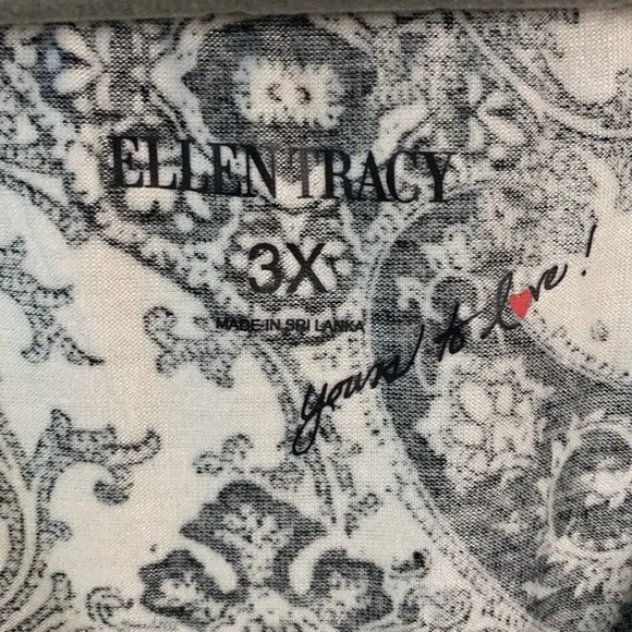 NWT Ellen Tracy paisley pajama set 3X