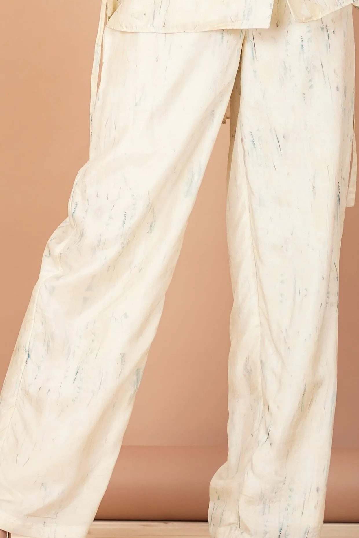 Off-White Printed Tunic Set