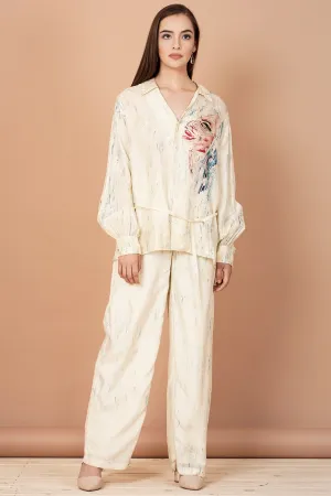 Off-White Printed Tunic Set