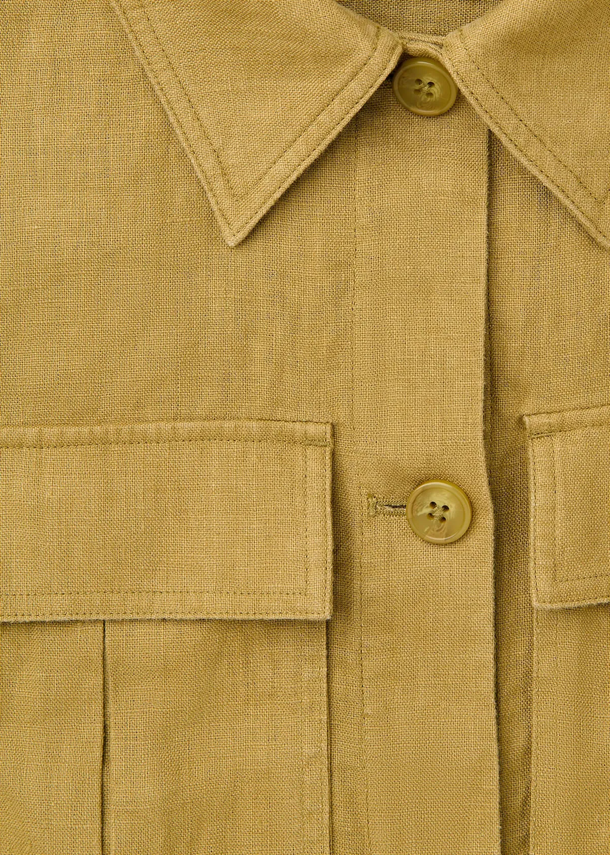 Olive Abby Linen Casual Jacket