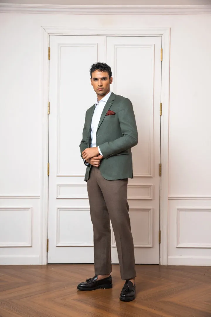 Olive Plain Coat MEC669-OL