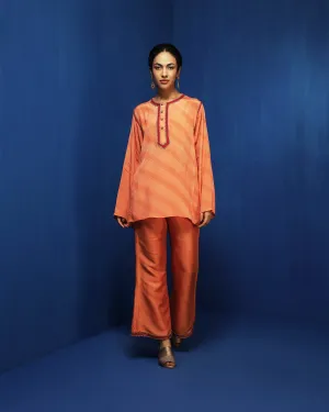 Orange bell bottom pants