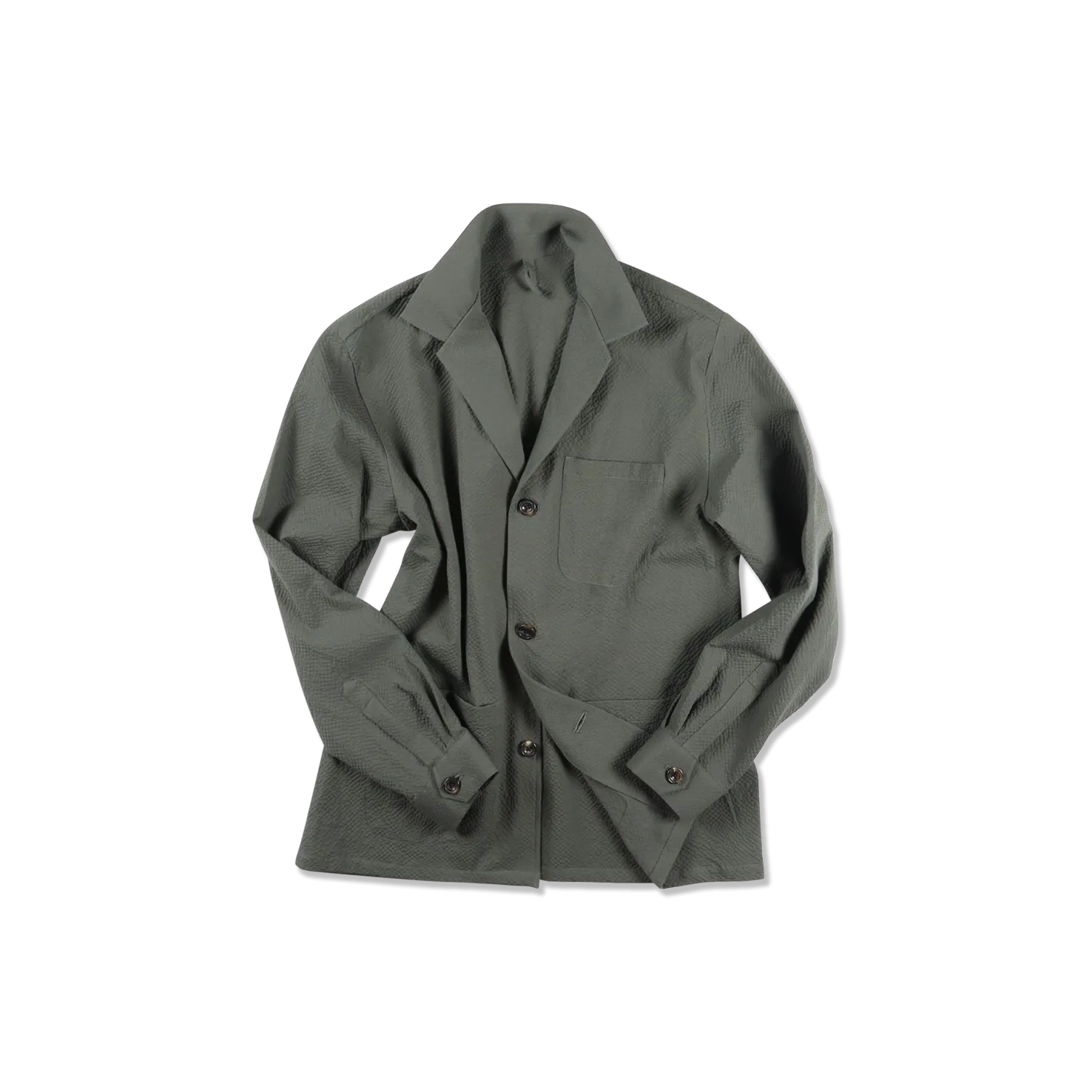 Painters Jacket it Olive Green Seersucker