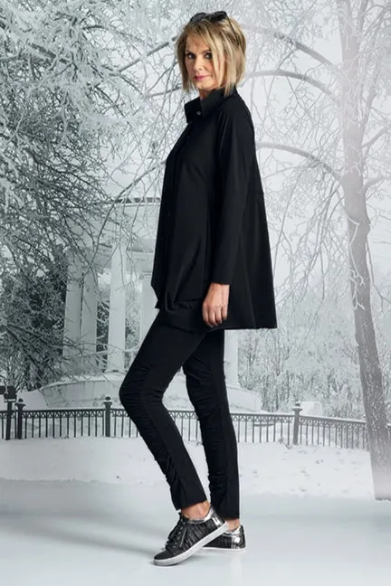 PAULA RYAN Rouched Legging - Black - Microjersey