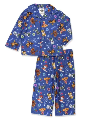 Paw Patrol Flannel Coat Style Pajama Set