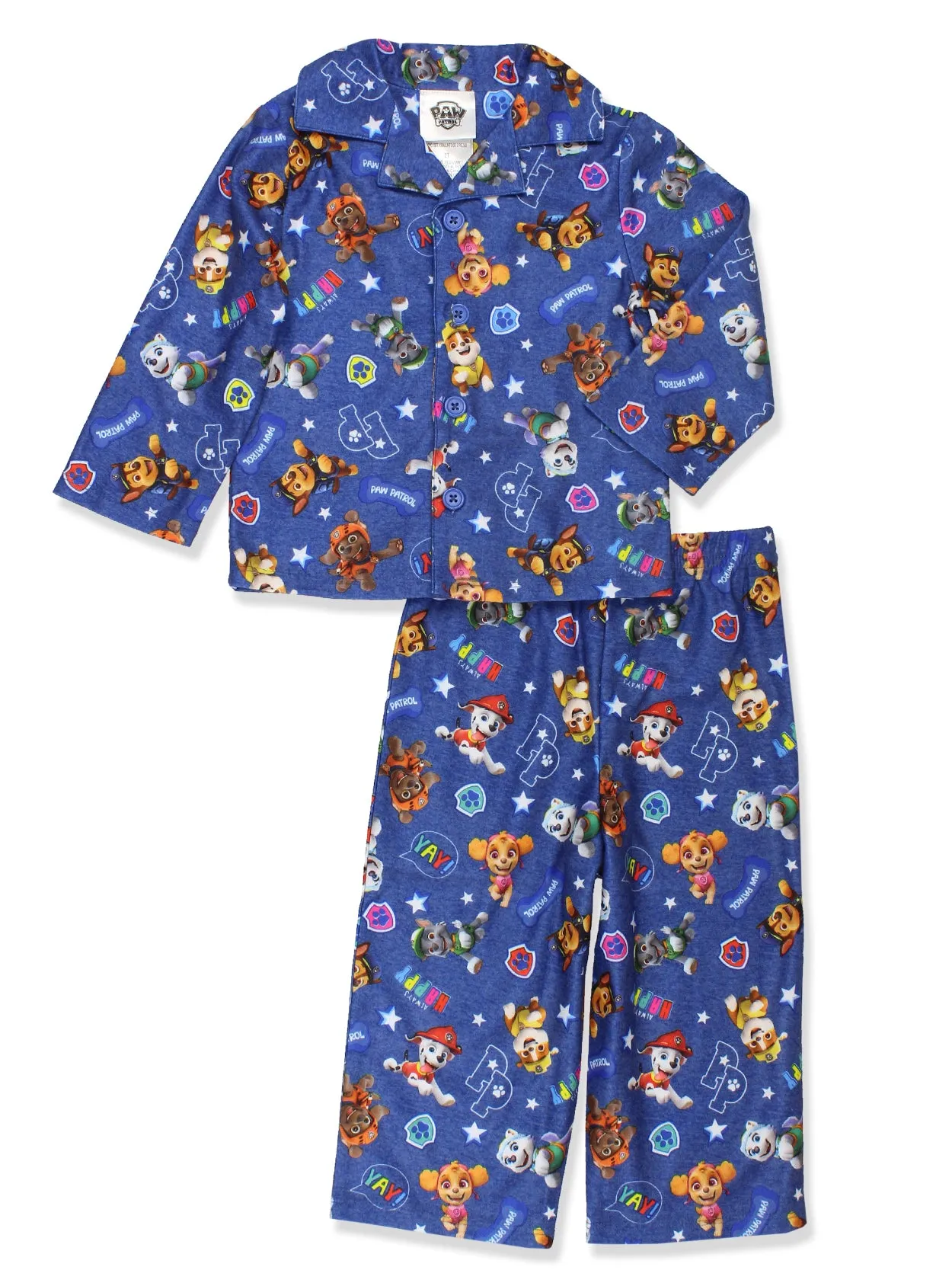 Paw Patrol Flannel Coat Style Pajama Set
