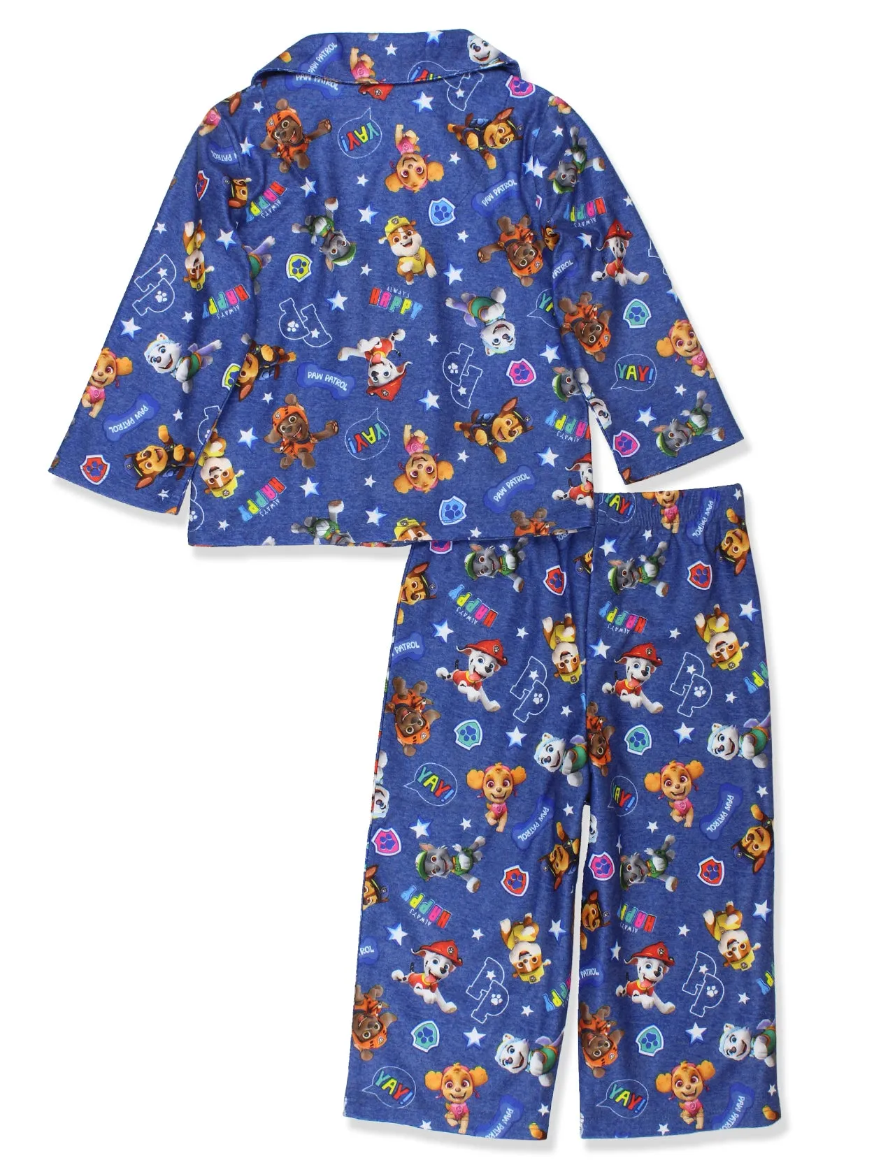 Paw Patrol Flannel Coat Style Pajama Set