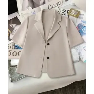 'Peregrine' Casual Lapel Short Sleeve Blazer