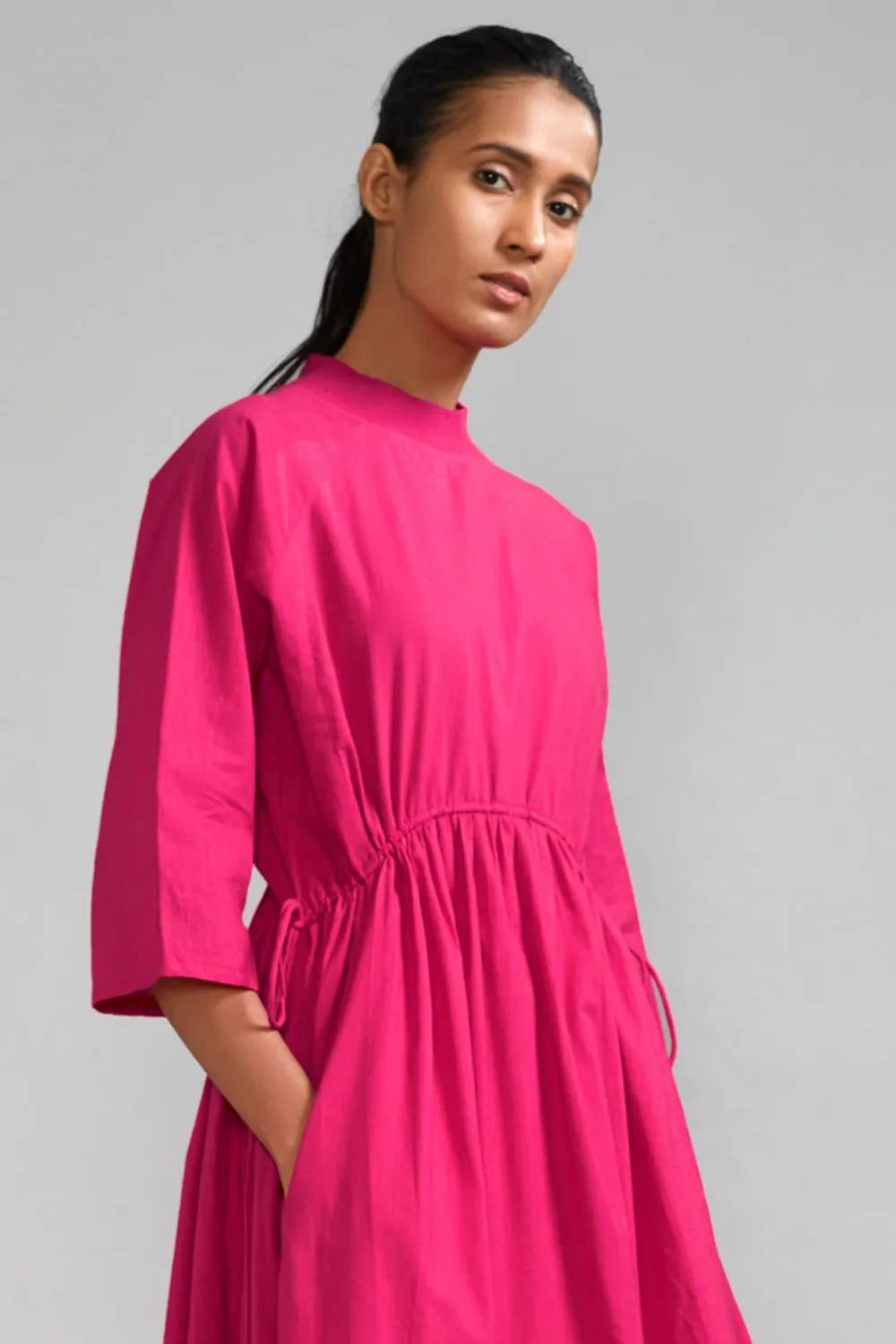Pink Cotton Cowl Tunic