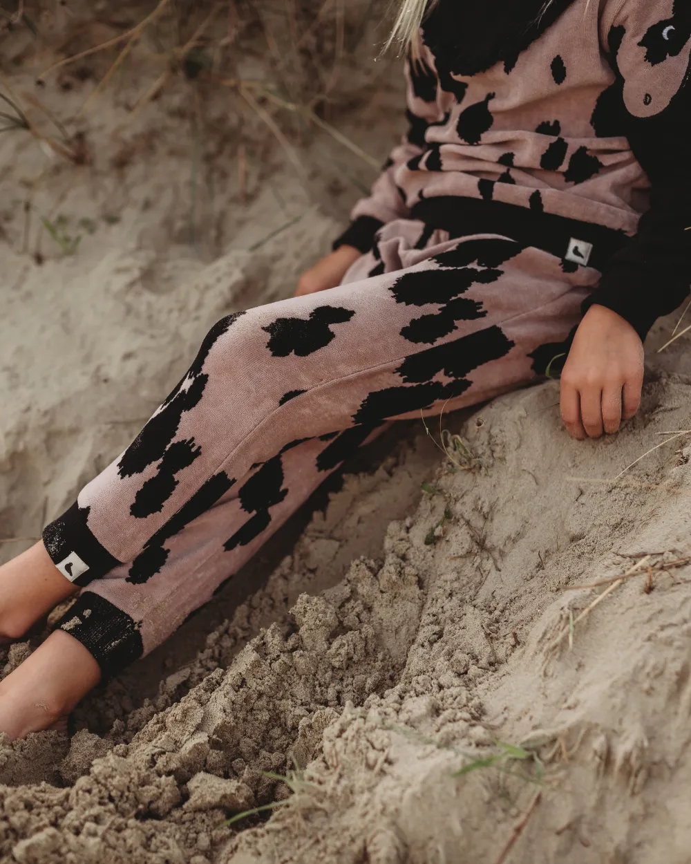 Pink Pony Print Velour Joggers