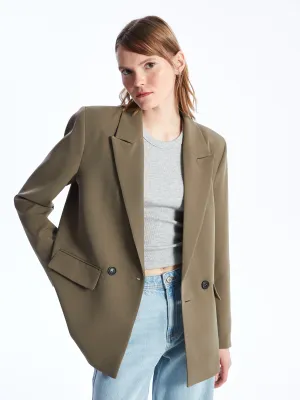 Plain Long Sleeve Women Blazer Jacket