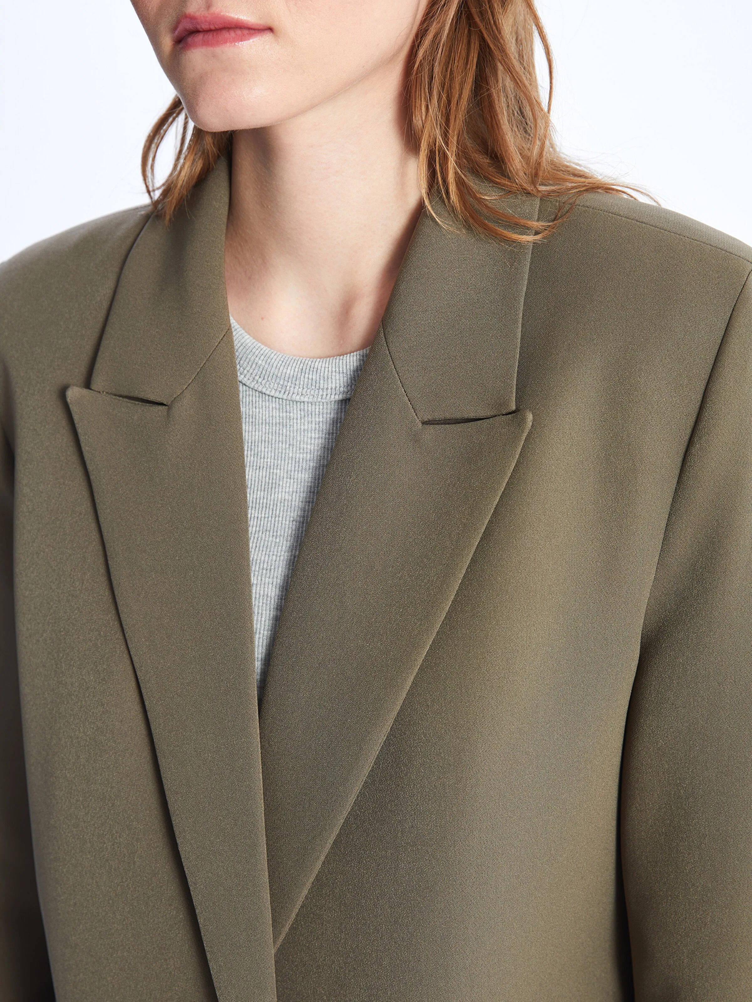 Plain Long Sleeve Women Blazer Jacket