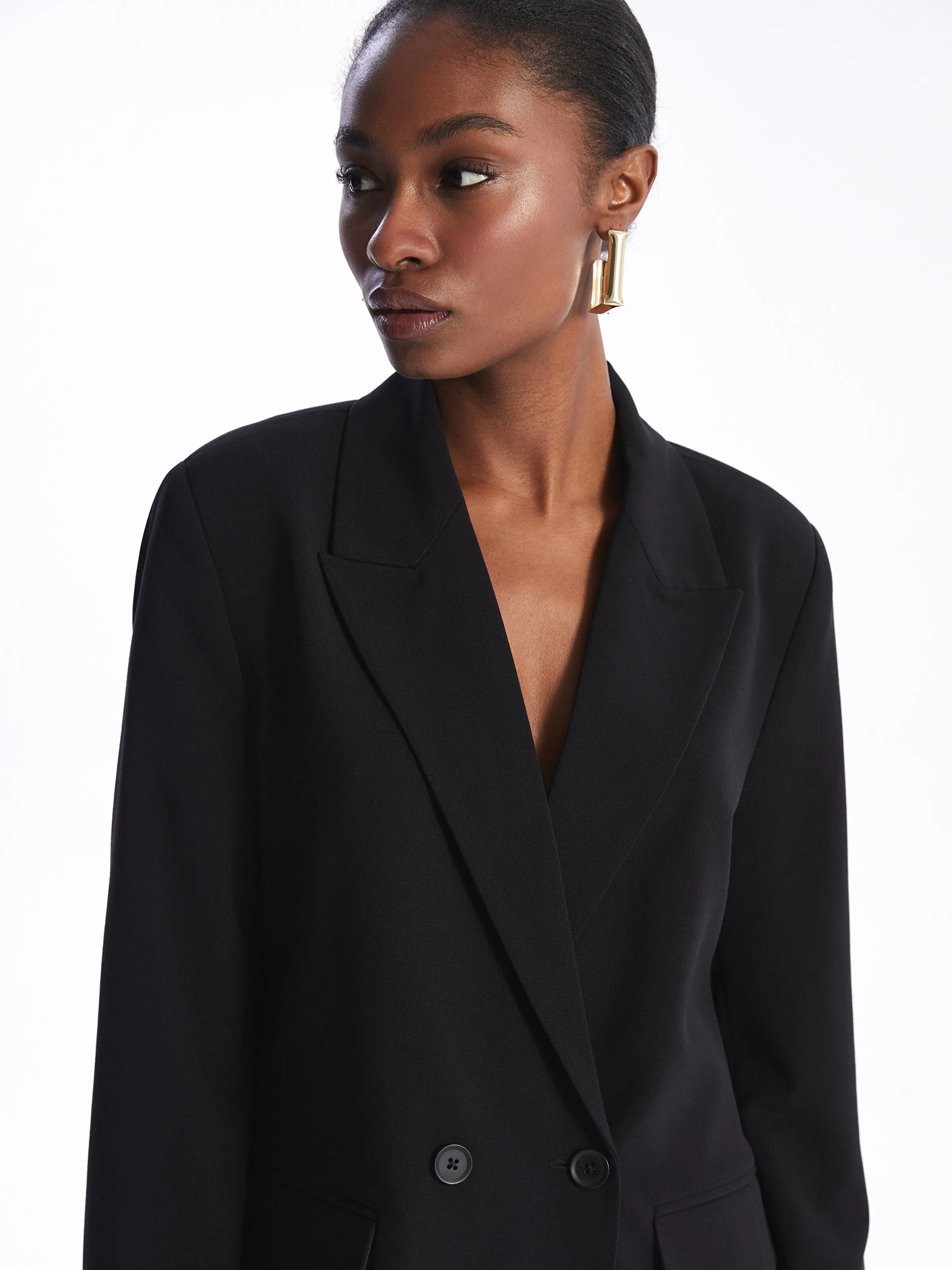 Plain Long Sleeve Women Blazer Jacket