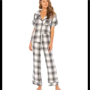 Plush Apparel Ultra Soft PJ Set Black White Plaid