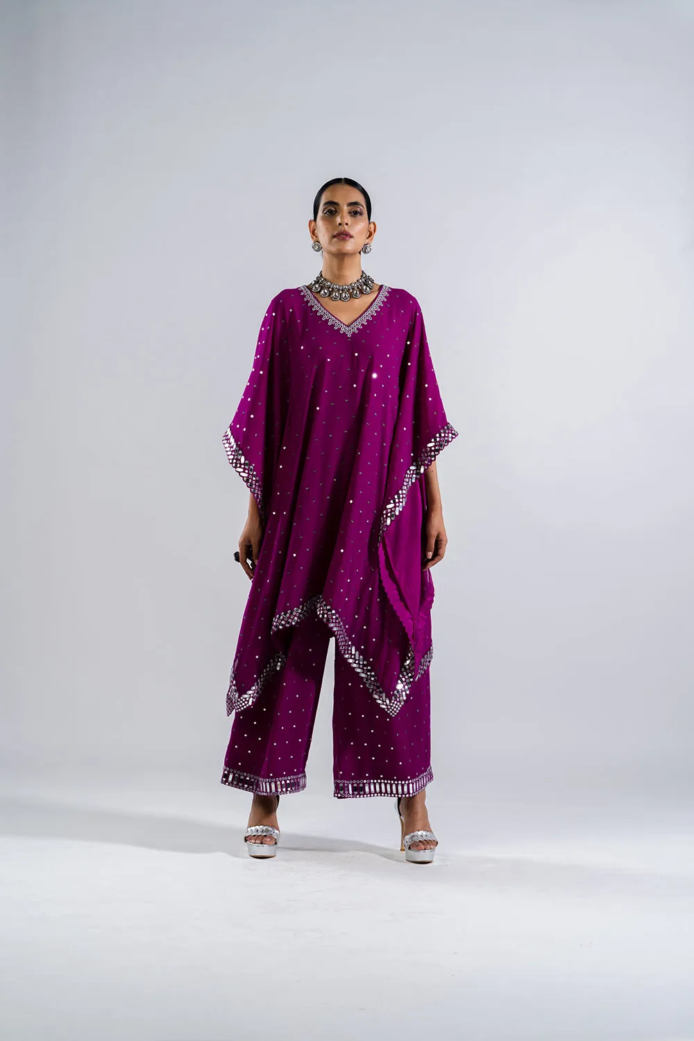Pop Wine  Kaftan Set.