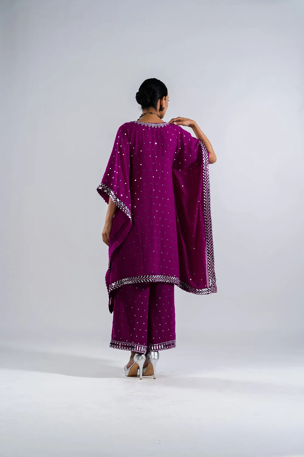 Pop Wine  Kaftan Set.