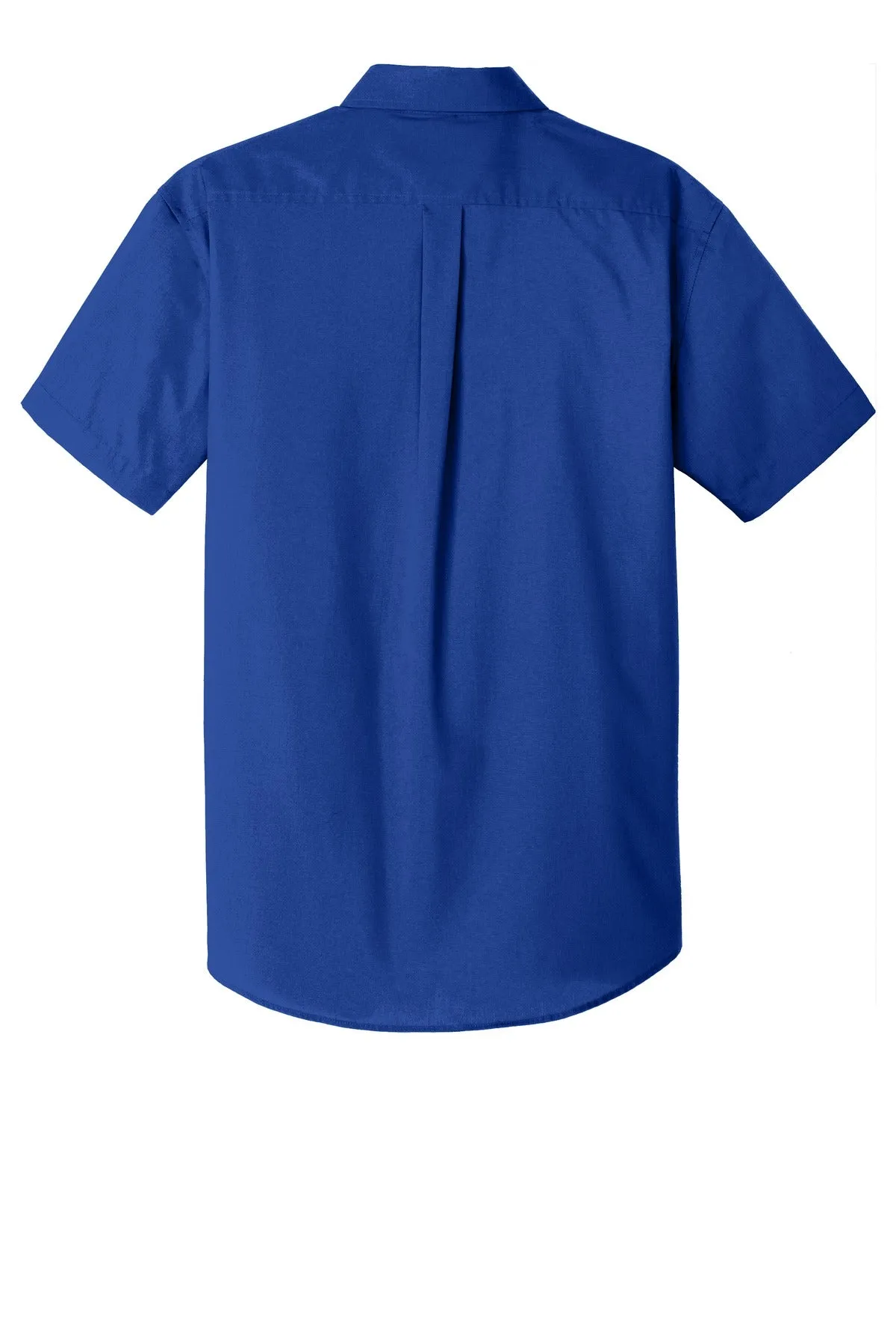 Port Authority Short Sleeve Carefree Poplin Shirt. W101 True Royal